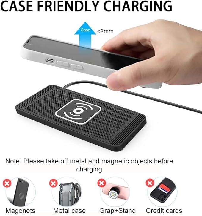 Wireless Car Charger Pad for Chevrolet Colorado 2004-2012,2015-2026, Type-C/USB 15W Car Wireless Charger Non-Slip Cordless Charging Mat Car Accessories,A-30cm USB Interface