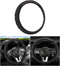 Car Steering Wheel Cover, Non-Slip Vehicle Steering Wheel Protector, Automotive Interior Accessories for Women Men, 15 Inch Universal for SUV, Truck, RV, Van and More（Black）