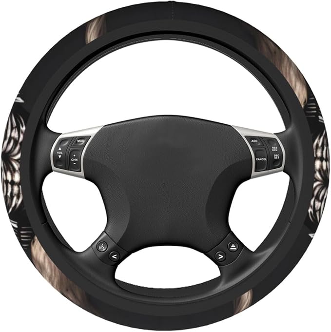 Late Night Owl Steering Wheel Cover. Car Decor,Anti-Slip,Sweat Absorption,Easy Carry, Universal 15 Inch