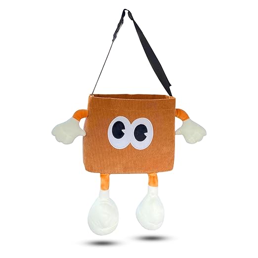 Hello Bro 2-in-1 Car Trash Can with Tissue Holder, Plush Design, Back Seat Organizer (Brown)