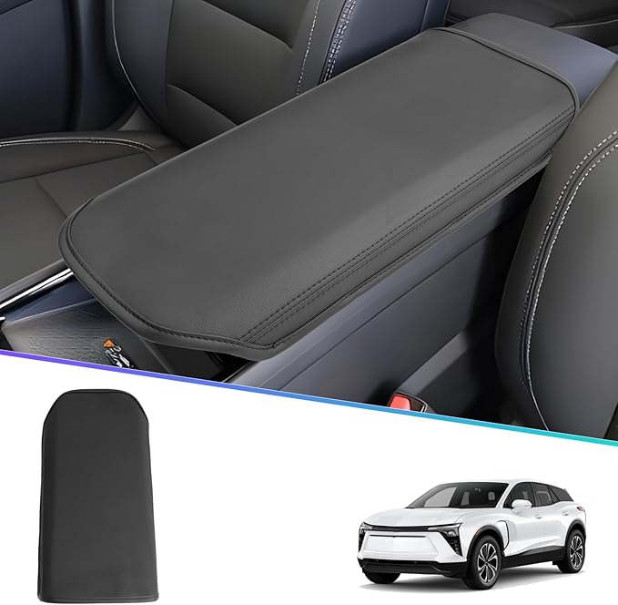 SHAOHAO Center Console Cover for 2024 2025 Chevy Blazer EV Accessories Armrest Cover 2024 2025 Blazer EV (LT, RS, SS) Car Console Arm Rest Soft Pad Protection Blazer EV Console Pad Scratch Ressitant