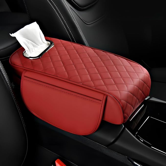 Civenhhd Car Armrest Pad, Universal Armrest Cushion Pad, Leather Armrest Box Pad