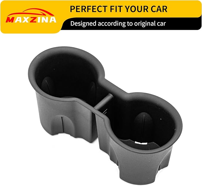 Maxzina Cup Holder Compatible with 2018-2024 Chevrolet Equinox PVC Insert Center Console Cup Holder Soft Black Bottle Holder Interior Decoration for 2024 Chevy Equinox Accessories
