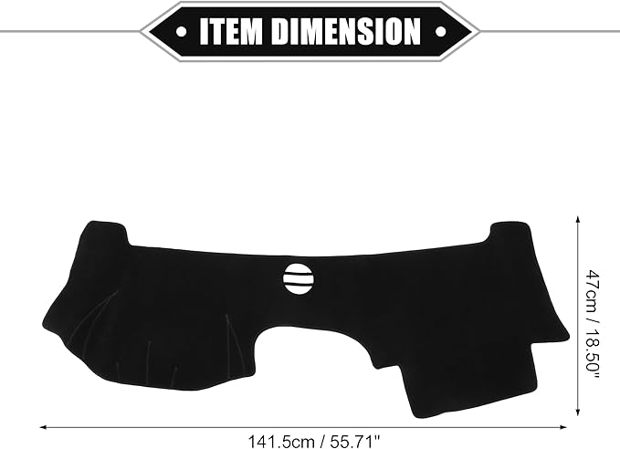Dashboard Cover Compatible for Cadillac CTS 2004-2009, Non-Slip Polyester Black Dash Cover Mat Dash Board Protector Cover