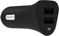 Griffin PowerJolt Dual Universal USB-A 12W Car Charger, Compact Car Charger with Dual USB-A Output Ports, Black (GP-108-BLK)