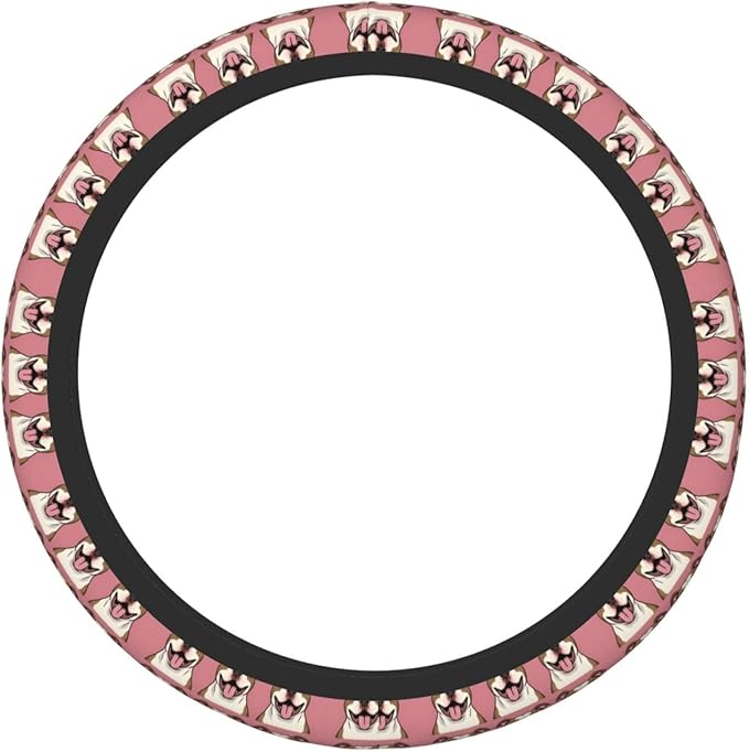 Pit Bull Smile Universal Fit Steering Wheel Cover for Car, Truck, and SUV, Durable Steering Wheel Protection