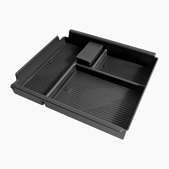 Muslogy Center Console Organizer Compatible with 2020-2025 Chevy Silverado/GMC Sierra 1500 2500HD 3500HD Accessories Storage Insert Box Console Armrest Divider(Jump Seat ONLY) - Upper Organizer