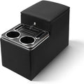 Center Console Between Seat with a Lock, Center Console Organizer for Minivans, Truck & Motorhome, Automotive Center Consoles with Cup and Phone Holder