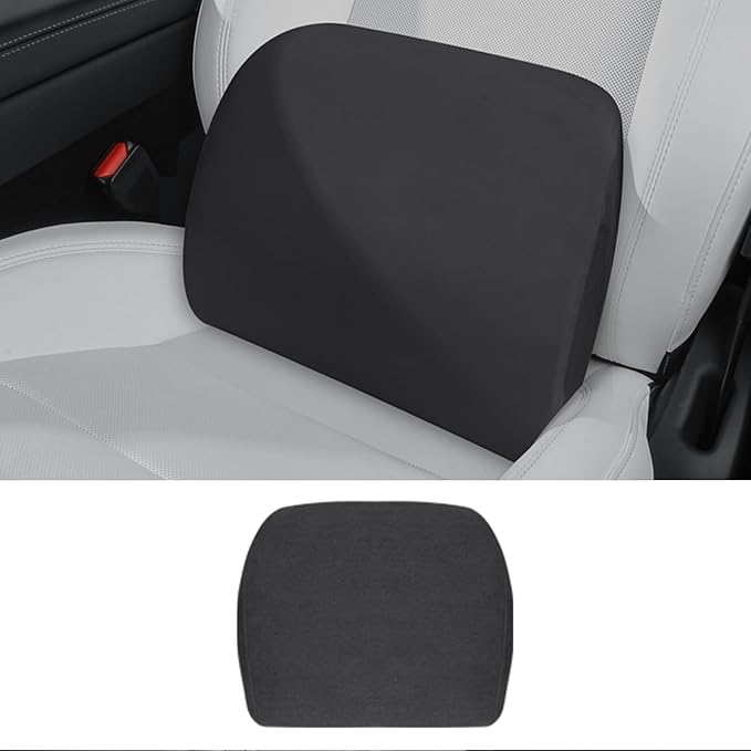 Arcoche Memory Foam Lumbar Support Pillow for Tesla Model 3 Model Y Model S/X Cybertruck Model 3 Hidden Model Y Juniper Accessories - Mid/Lower Back Support Cushion for Car Seat (Black)