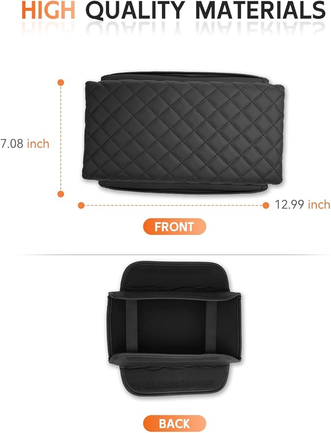 CDEFG for Subaru Impreza 2024-2025 2026 Center Console Cover Armrest Box Cover for Impreza (Base, Sport, RS) Accessories Console Arm Rest Protector Thickened with Side Pocket