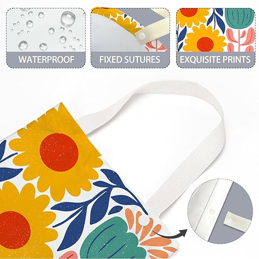 Pykfrhh Danish Floral Car Trash Can, Car Trash Bag Hanging, Waterproof Cars Back Seat Hanging Organizer and Storage Trash Bags for Vehicle Travelling Camping