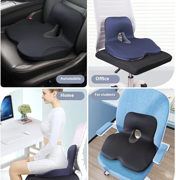 Car Seat Cushion for Driving for GMC Sierra 2500HD/3500HD Crew Cab 2020-2025, Memory Foam Seat Cushion for Office Chairs Truck Drivers Ergonomic Seat Cushion for Back,Blue