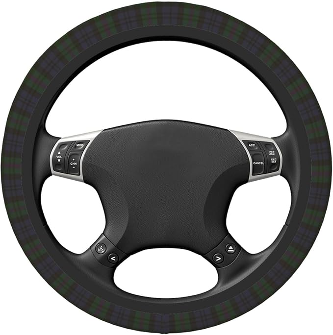 Thickened Elastic Steering Wheel Cover, Baird Clan Tartan Plaid Ultra, Soft, Breathable, Fit for Cars, SUVs, Trucks, Stylish Comfortable Grip