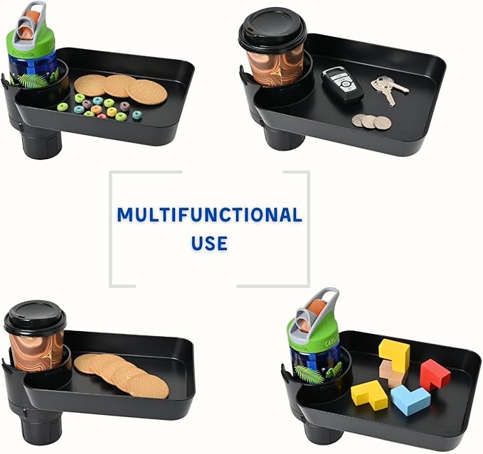 Car Seat Tray for Kids, Adjustable Base Seat Tray, Car Seat Snack Tray, Car Seat Cup Holder Tray, Seat Tray for Kids Travel, Car Seat Tray for Toddler, Family Road Trip Essentials for Kids