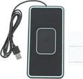 Wireless Charging Pad For Car, 15W Non-Slip Fast Charging With LED Light Silicone Pad Phone Charger, Compatible With Multiple Smartphones(100CM T-C)