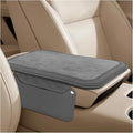 YoRise Car Center Console Cover, Leather Car Armrest Cover with 2 Storage Bags, Comfortable Non-Slip Arm Rest Seat Box Pad, Console Armrest Box Protector Cushion for Most Cars (Gray)