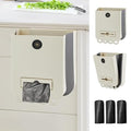 Collapsible Trash Can for Kitchen, Hanging Trash Can with 60 Pcs of Garbage Bags, Plastic Folding Garbage Bin, Compost Bin Kitchen 2.64 Gallon