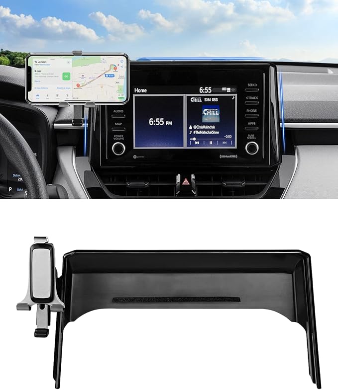 Autorder Car Phone Holder for Toyota Corolla 2019-2025/Corolla Cross 2022-2025 Accessories Air Vent Screen Fixed Clip 360° Rotation Cell Phone Mount Hands-Free with 2 Installation Methods(8 Inch)