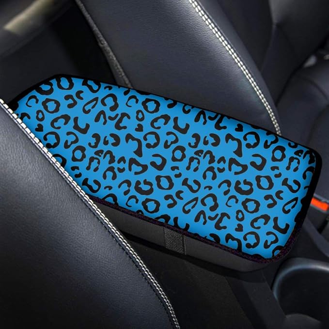 Leopard Interior Accessories Universal Center Console Armrest Cover Pad Soft Comfort Vehicle Protector