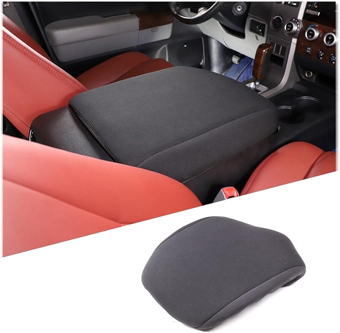 CHEAYAR Armrest Box Cover, Center Console Armrest Cover Kit Compatible with Toyota Tundra 2007-2013, Console Armrest Cushion Automotive Customized Console Armrest Cushion (Cloth)