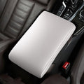 Car Armrest Box Pad for Honda Civic 2022-2025, Pu Leather Covers Arm Rest Cushion Protector Comfortable Center Console Decoration Accessories,32 * 20 * 5cm-White