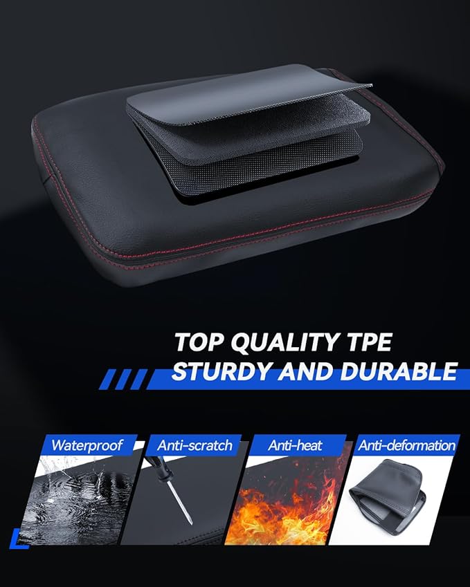 Armrest Cover for Chevrolet Blazer 2019-2025 2026 Accessories Center Console Middle Lid Pad Protector for Car Elbow Rest