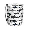 Sharks Nautical Boys Car Trash Can Leak Proof Hanging Waterproof Garbage Can Multipurpose Trash Bin for Car SUV Front Seat Headrest Collapsible and Portable Storage Pocket