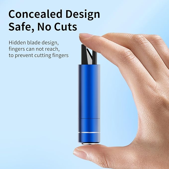 HHXS 2 Pack Window Breaker Seatbelt Cutter Car Window Breaker Safe Hammer Emergency Escape Tool, Glass Breaker Car Escape Tool Life-Saving Emergency Artifact(Blue)