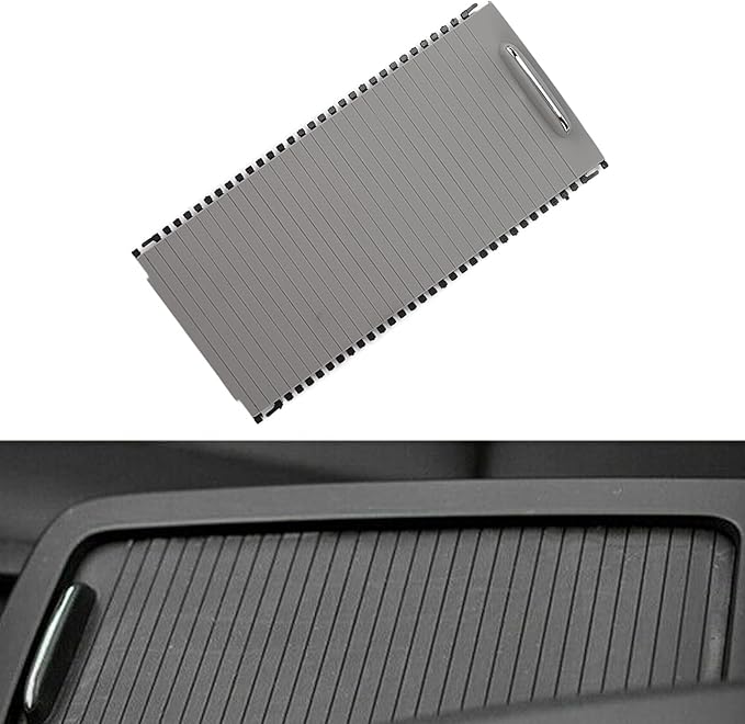 Center Console Roller Cover,Center Console Slide Roller Cup Holder Blind Cover A20468076079051 Replacement for Benz W204 W212(Gray)