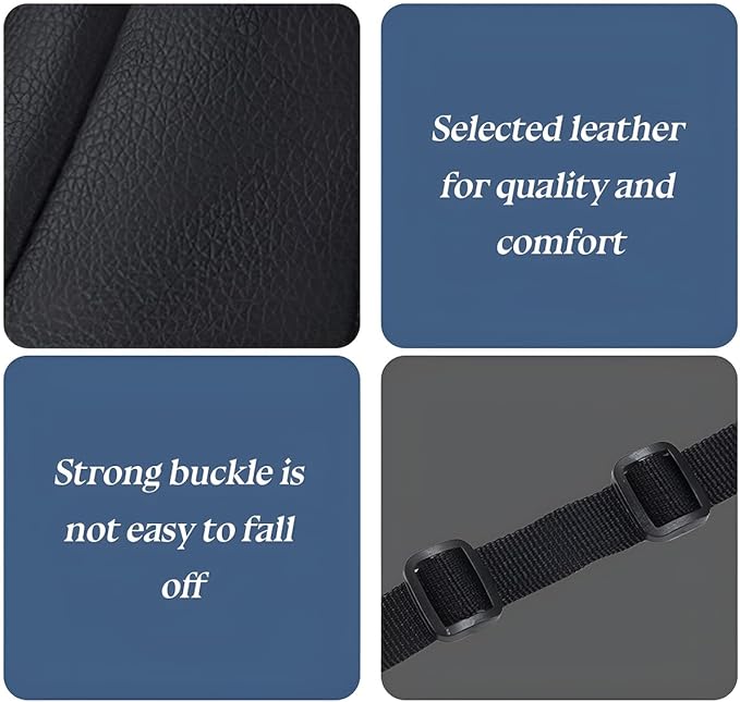 Car Handbag Holder Between Seats, Leather Large Capacity Vehicle Front Seat Storage Bag with Tissue Holder, Multi-Pocket Automotive Console Organizer, Universal for SUV RV Truck (Style1)