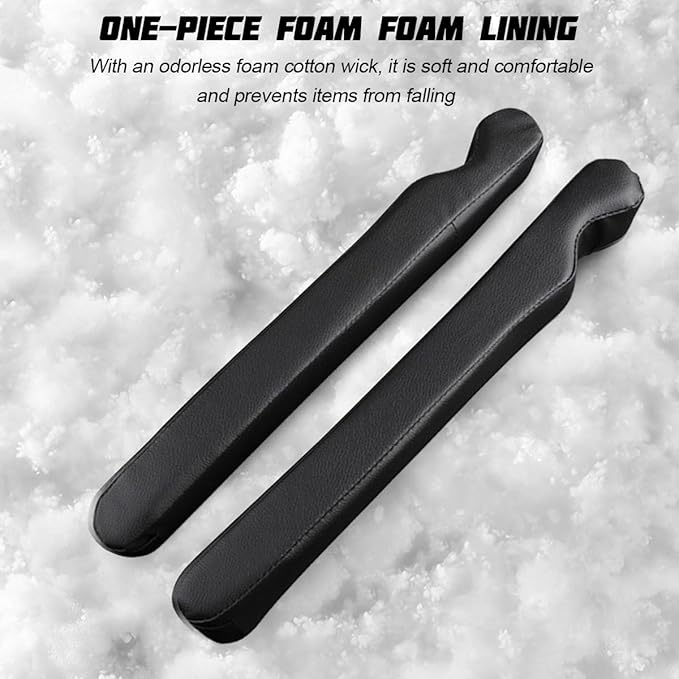 Mandark Car Seat Gap Filler, 2PCS Leather Vehicle Gap Stopper to Fill Between Seat and Console, Automotive Crevice Plug Blocker Accessories from Dropping, Universal for SUV, Sedan, Truck (Black)