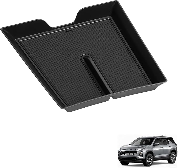 smabee Center Console Organizer Tray for Chevrolet Chevy Equinox 2025 2026 Accessories for Equinox Armrest Storage Console Insert ABS