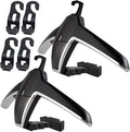 2 Car Back Seat Headrest Hanger with 4 Car Hooks for Coat, Jacket, Suit, Clothes, Purse, Handbag and Grocery Bags - Multi-Purpose Storage Holder for Automobile