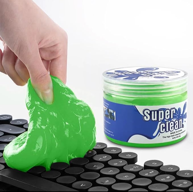 Generic Car Cleaning Gel Universal Detailing Kit Automotive Dust Car Crevice Cleaner Slime Auto Air Vent Interior Detail Removal for Car Putty Cleaning Keyboard Cleaner Car Accessories (Green)