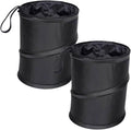 EMVANV 2 Pcs Car Trash Can,Mini Collapsible Pop-up Car Garbage Can Hanging Car Trash Bag Multipurpose Trash Bin for Car Truck and Minivan(Size:Black)