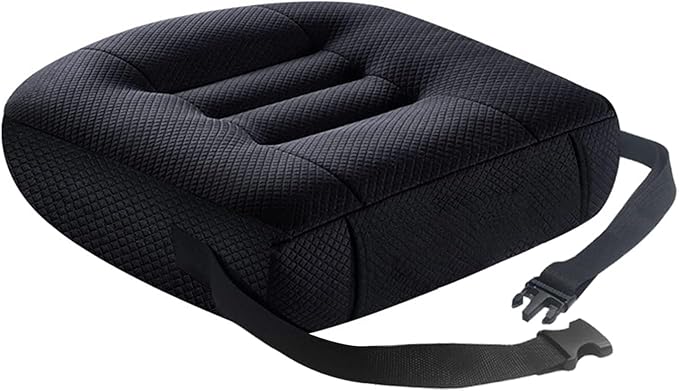 Adult Booster Seat for Car, 19"×18", 3" Thick Car Booster Seat for Short Drivers, Pillows for Driving, Driver Seat Cushion, Car Seat Cushions for Driving