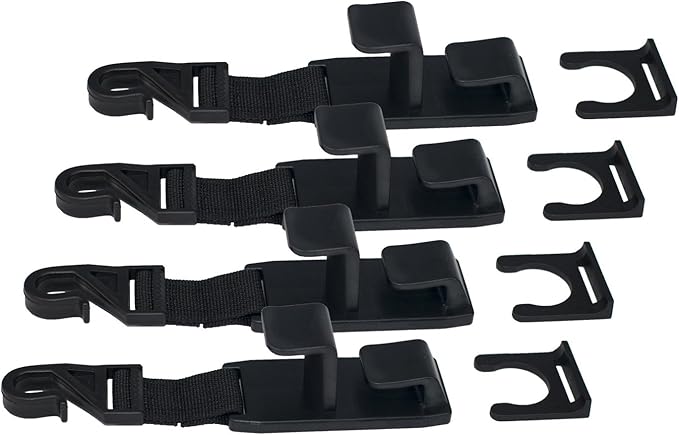 Headrest Hooks for Car, Car Headrest Hooks for Front Back Seat - Handy for Purse, Grocery Bags, Handbag and Backpack(Set of 4)