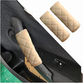 2PCS Car Grab Handle Cover, Soft Velvet Vehicle Door Pull Handle Protector, Anti-Scratch Automotive Interior Grip Gloves Decoration Accessories, Universal for SUV, Sedan, Truck (Beige)