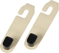 Gluebar Car Purse Hook, Car Seat Leather Hooks for Headrest, Car Hanger Storage Organizer for Purse and Bags,Multifunctional Car Seat Backrest Storage Accessories(Beige-2 Pack)