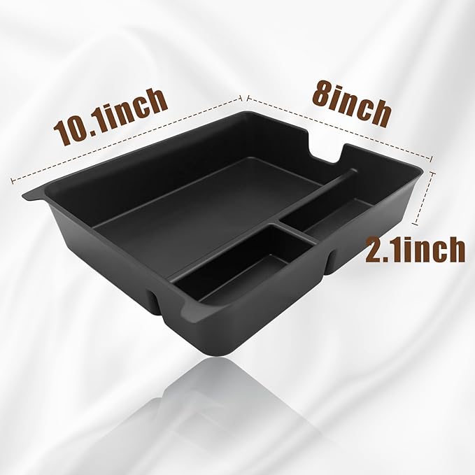 Muslogy Center Console Organizer Compatible with 2023 2024 2025 Honda Pilot Accessories, 2024 2025 Ridgeline/2024-2026 Passport Center Console Storage Box Divider Inserts Interior ABS Material(Black)