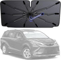 [2025 Upgrade] Windshield Sun Shade Umbrella, Scratch-Free Car Sunshade for SUVs, Foldable Automotive Interior Sun Protection | Highly UV Block Coating Auto Heat Shield Accessories(XX-Large)