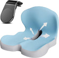 Back and Seat Cushion, Trucker Seat Cushions for Long Sitting, Car seat Cushion with Back Support, Seats Cushions for Lumbar Pain and Supporting The HIPS, Trucker Essentials (G)