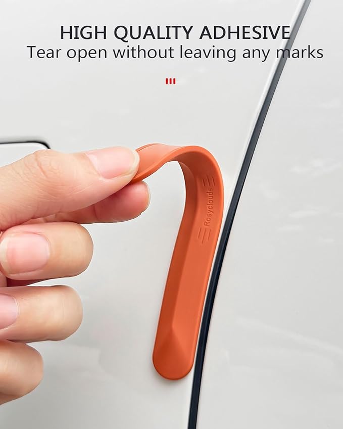 muekzu Silicone Car Door Edge Guard Trim Molding Crash Scratch Protector Scratch Guard for Car,Sedans,Truck,SUV 4PCS (Orange)