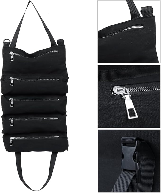 FAVOMOTO Car Seat Suspension Bag Foldable Auto Organizer for Wallet Phone Sunglasses Storage Space-Saving Rear Seat Hanging Storage Bag for Cars Suvs Trucks