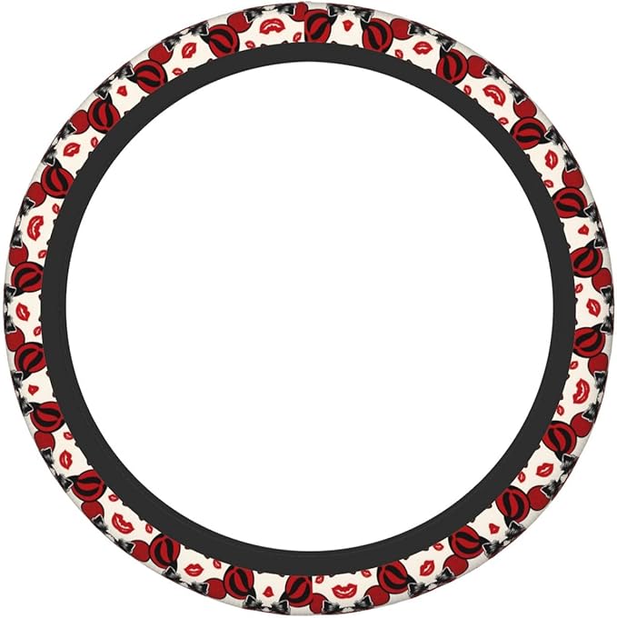 Love Yorkshire Terriers Neoprene Steering Wheel Covers Women Men Car Accessories, Universal 15 Inch Fit Auto, Suvs, Truck