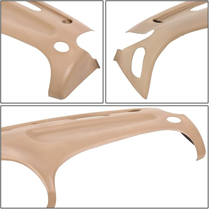 DNA MOTORING Dash Cover Overlay Compatible with 98-01 Ram 1500 Pickup / 98-02 Ram 2500 3500 Pickup, Beige Dash Board Cover Cap, ZTL-Y-0089-BE