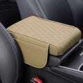 Car Armrest Pad for Ford Bronco Sport (CX430) 2021 2022 2023 2024 2025 2026 Leather Armrest Box Mat Center Console Cushion Pad Universal Armrest Seat Box Cover Protector,Beige