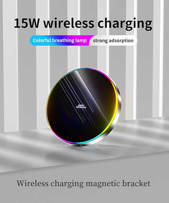 Car Phone Holder for Kia NIRO/NIRO EV/NIRO Hybrid 2023 2024 2025 Accessories 15W Fast Wireless Charger Screen Fixed Clip HandsFree Cell Phone Mount 360° Rotation (10.25 Inch)