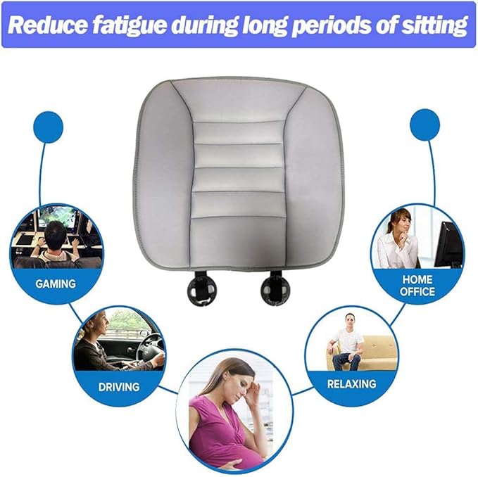 Big Ant Car Seat Cushion Pad Memory Foam Seat Cushion,Pain Relief Memory Foam Cushion Comfort Seat Protector for Car Office Home Use,Gray 1PC