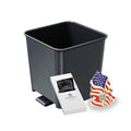 HAUSSIMPLE Car Trash Can Waterproof Vehicle Garbage Bin, Leakproof Anti Slip Floor Mat Clip Trash Bag Holder for Car, Truck, SUV, Van Portable Auto Trash Container with Stability Clips (Gray, Small)